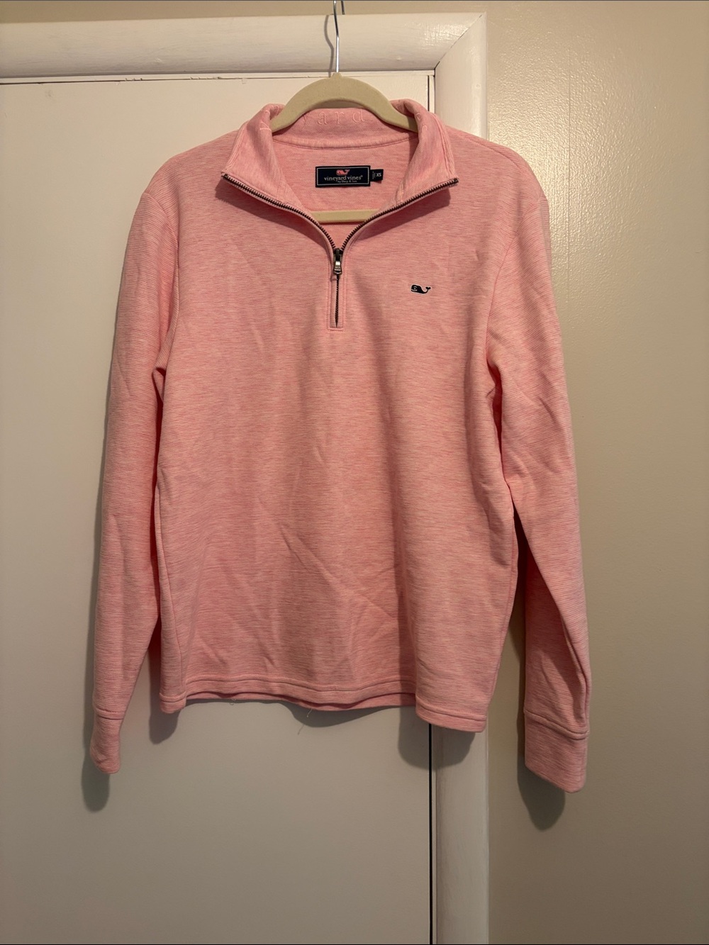 Vineyard Vines Men's Light Pink Half-Zip Pullover